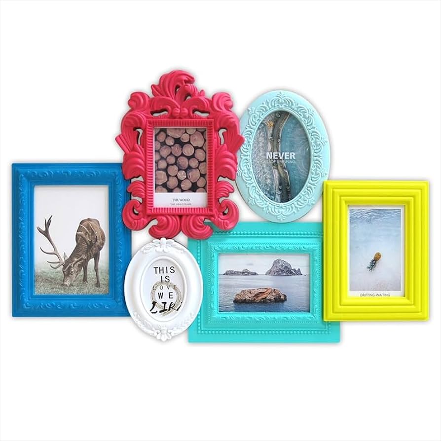 Amazon.co.jp: フォトフレーム 壁掛け 多面フォトフレーム 写真立て 6