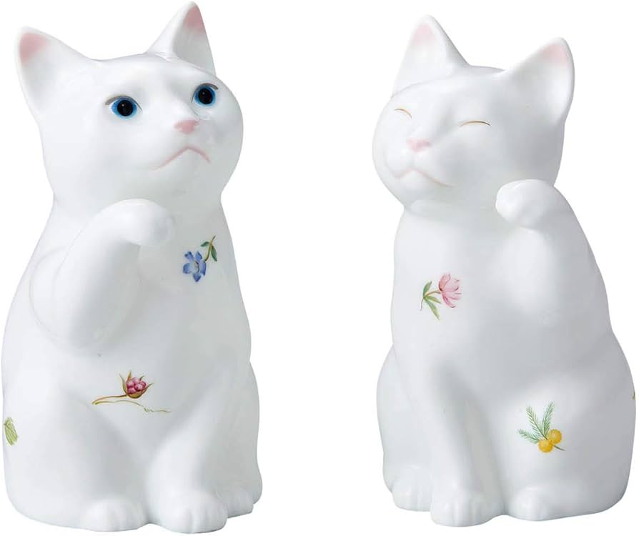 Amazon.co.jp: Noritake ノリタケ 置物 高さ約12cm・幅約6.5cm 招き猫