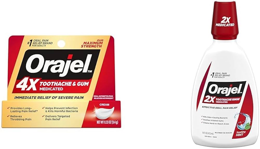 Amazon.com: Orajel 4X for Toothache & Gum Pain: Severe Cream Tube