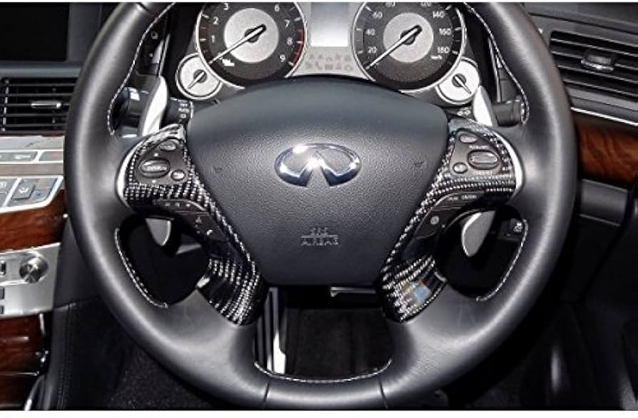 Amazon.co.jp: フーガ Y51 ステアリングパネル Bタイプ 綾織カーボン