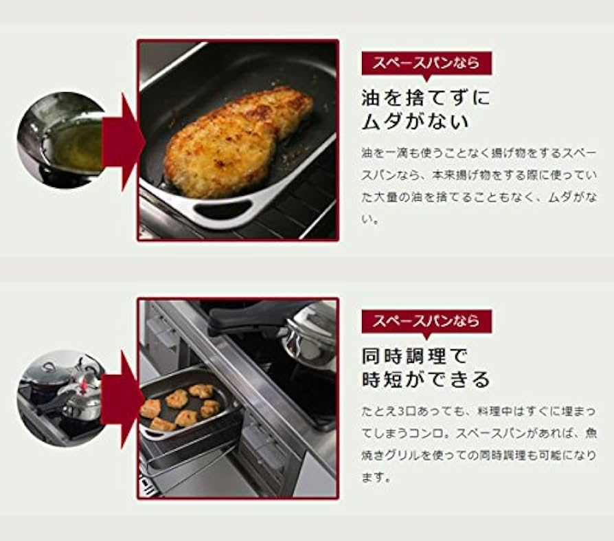 Amazon｜アサヒ軽金属 日本製 グリルパン スペースパン (1~2人分