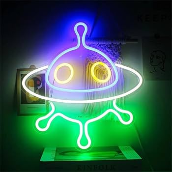 Amazon | LED ネオンサイン UFO 宇宙人 星人 ユーフォー USB電源
