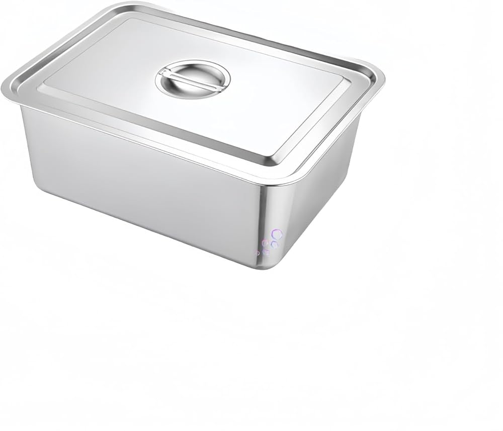 Amazon｜ステンレスバット ふた付き 深型 保存容器 冷蔵冷凍対応