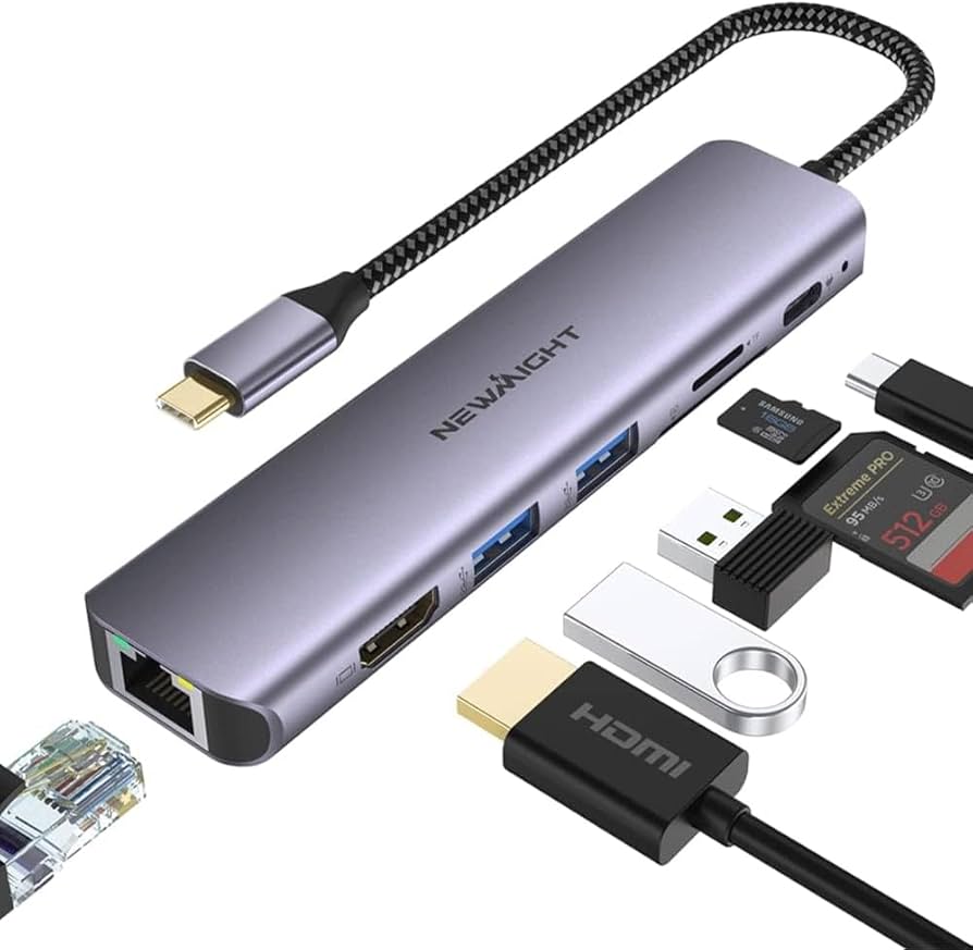 Amazon.co.jp: USB C ハブ 7-in-1アダプタ lan hdmi type-c ドッキング