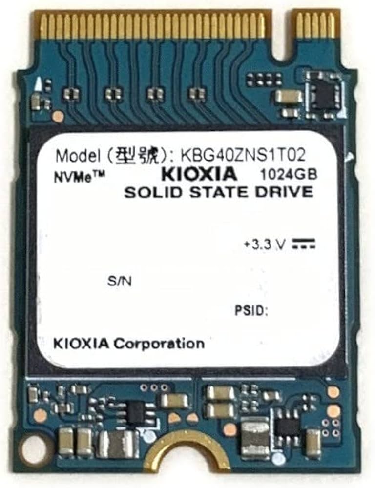 Amazon | Kioxia SSD 1TB BG4 M.2 2230 30mm KBG40ZNS1T02 NVMe PCIe