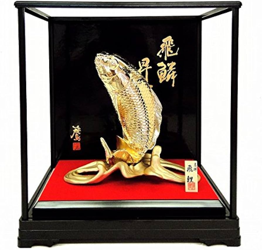 Amazon.co.jp: 『吉祥飛鯉』合金製 彫像 彫刻 こい カープ 魚 動物 鯉