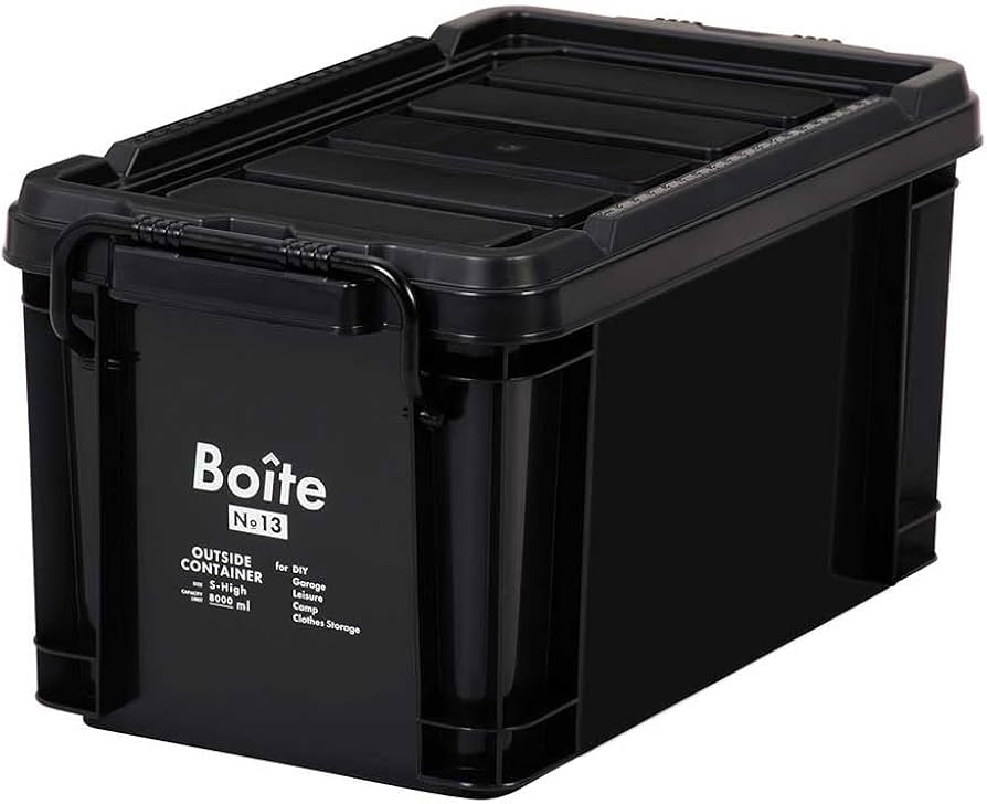 Amazon.co.jp: ベストコ コンテナボックス 収納 S ハイ 8L ブラック MA