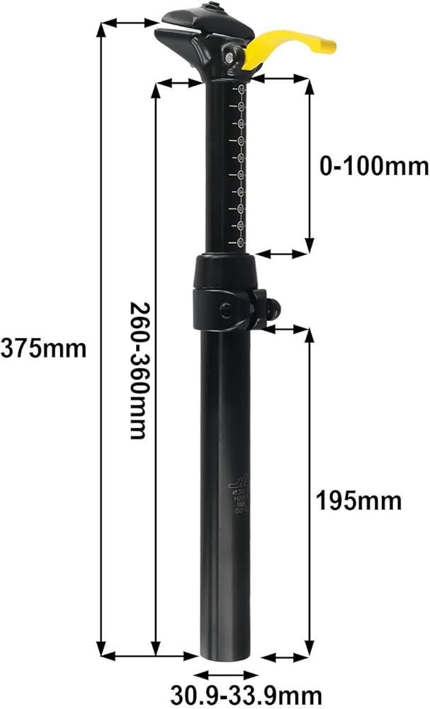 Amazon | サスペンションドロッパーシートポスト30.9 31.6自転車