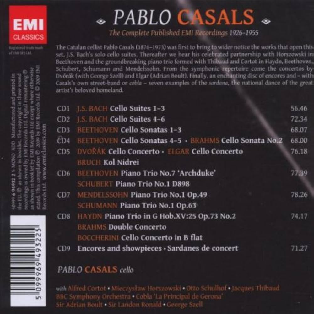 Casals, Pablo - Pablo Casals: The Complete Published EMI