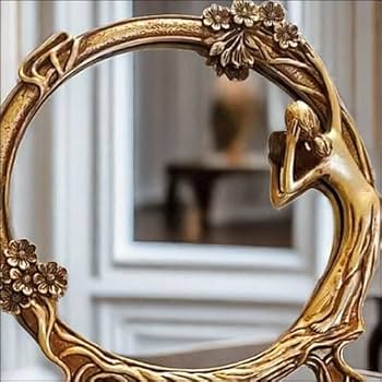 Amazon.co.jp: ロココ調 卓上ミラー 卓上鏡デスクミラー アール