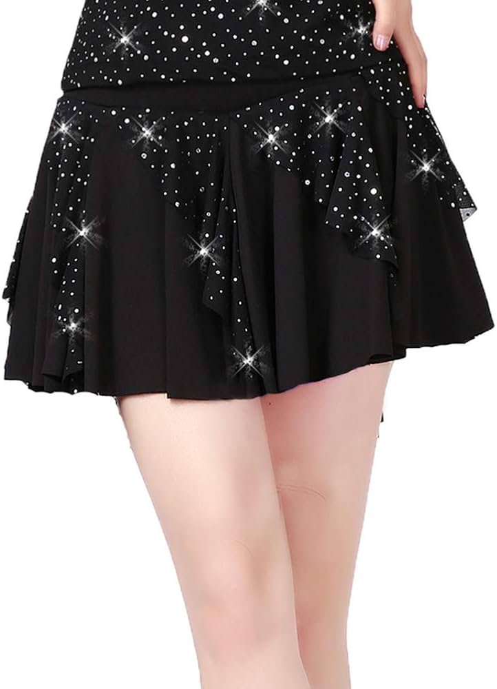Amazon.co.jp: 社交ダンス衣装 スカート（単品）パンツ付き ミニ