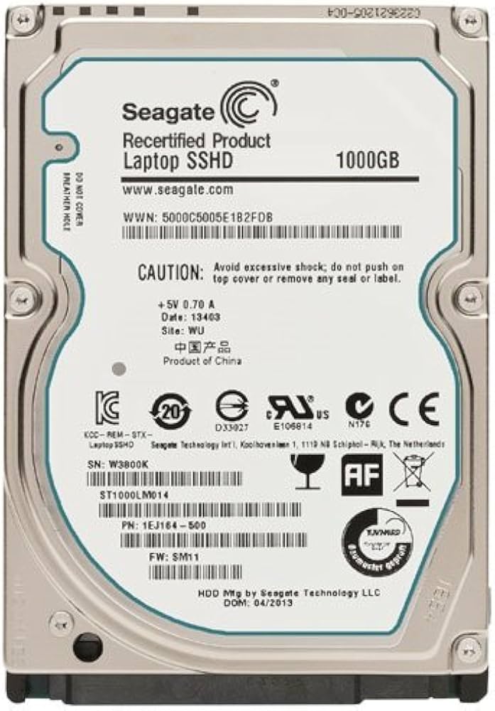Amazon | Seagate SSHD 2.5inch SATA 6Gb/s 1TB 64MB 5400rpm SSD(8GB