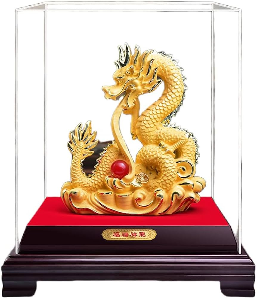 Amazon.co.jp: generic 金運アップ 置物 龍神 昇龍 金運上がる置物 昇