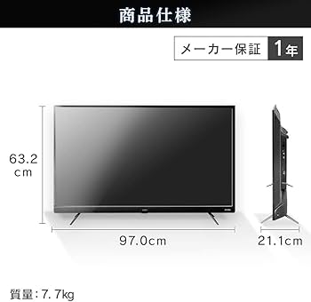 Amazon | アイリスオーヤマ 43V型 液晶テレビ フロントスピーカー
