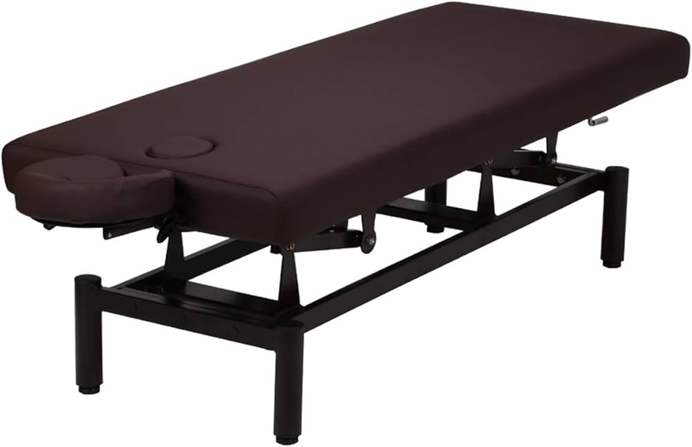 Amazon.co.jp: 手動昇降 マッサージベッド (有孔) ブラウン 長さ185×幅