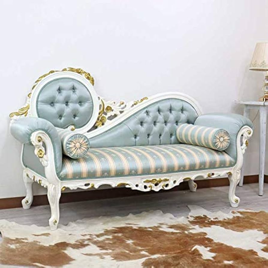 Amazon｜カウチ ブルー イタリア 2人がけ ソファー ホワイト 木製 白