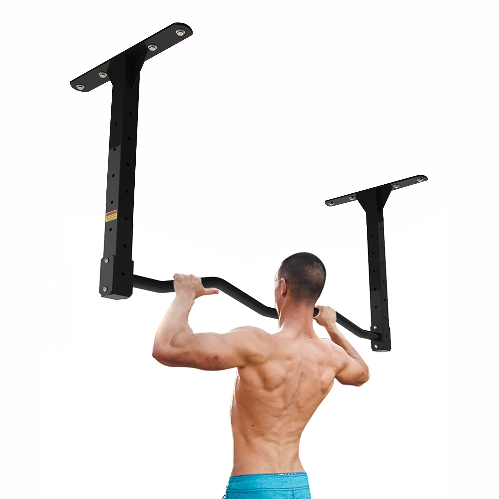 Amazon.co.jp: 懸垂バー 壁に取り付けられたプルアップバー、 高さ調節