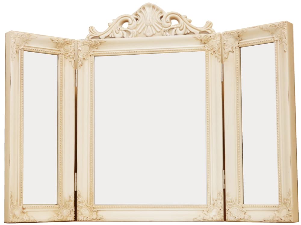 Amazon.co.jp: JHA 三面鏡 三面ミラー アンティーク風 エレガンス