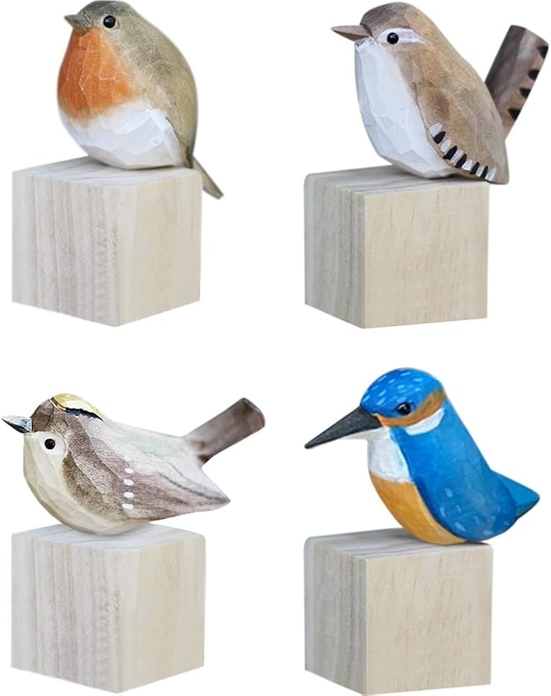 Amazon.co.jp: HIGHAWK鳥 バード 木製 木彫り 飾り 玄関 置物 愛鳥家