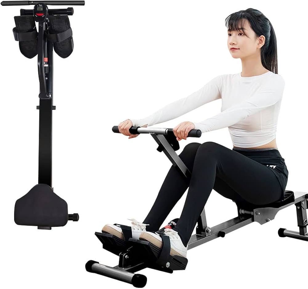 Amazon | ローイングマシーン ボート漕ぎ運動器具 12段階負荷調節 筋