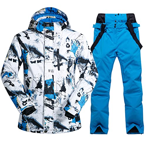 HOTIAN] スノーボード ウェア 上下セット メンズ 耐水圧10000mm 撥水