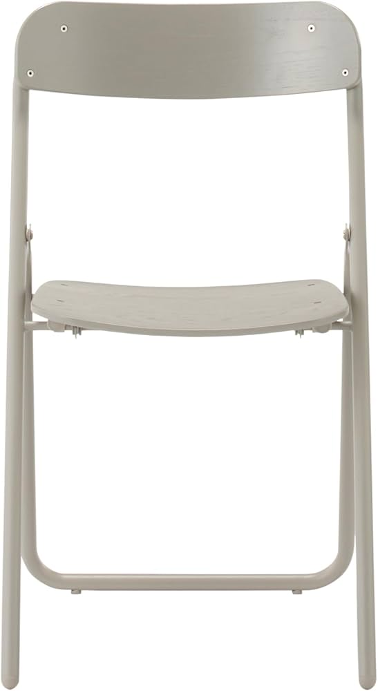 Amazon｜無印良品 スチールパイプ折りたたみチェア板座 ウォームグレー