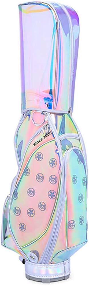 Amazon | 【 レディース オーロラキャディバッグ 】 クリア 防水素材