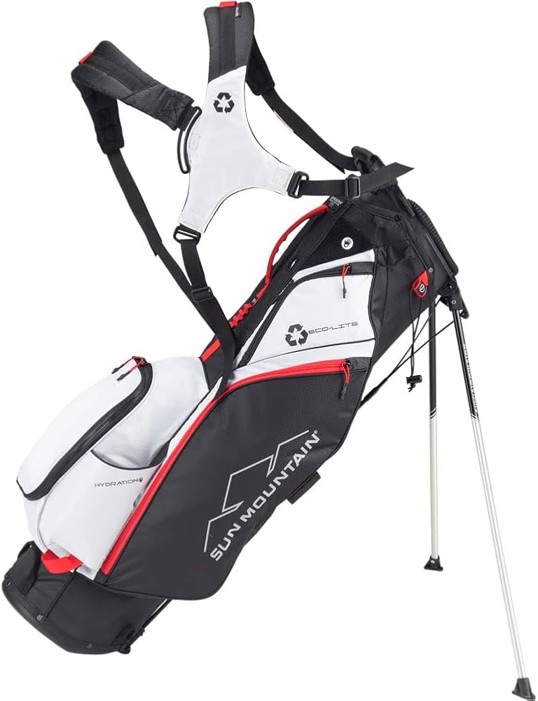 Amazon | Sun Mountain Eco-Lite スタンドバッグ ホワイト/ブラック
