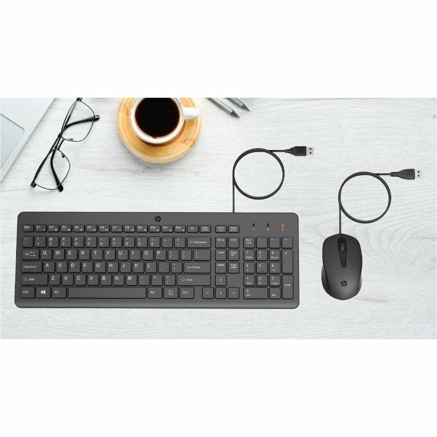 Amazon | HP 150 有線マウスとキーボードコンボ - フルサイズ 薄型