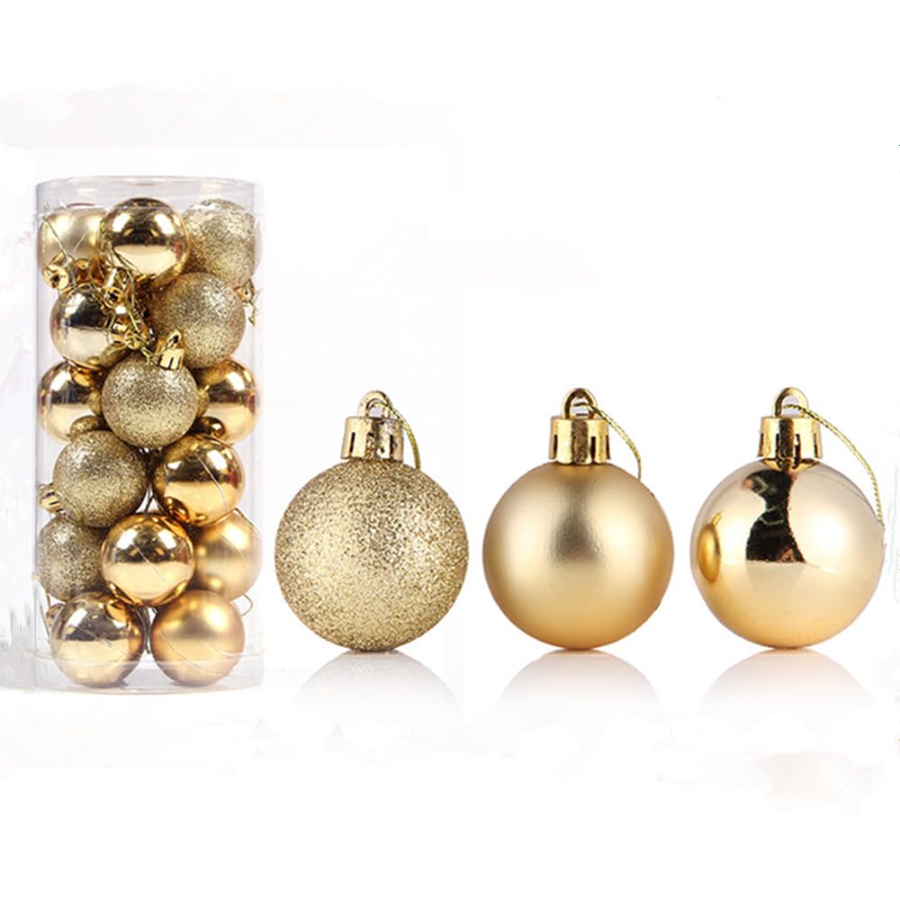 Amazon.co.jp: Sunshine~クリスマス ボール 24個 セット 【全12色】4CM