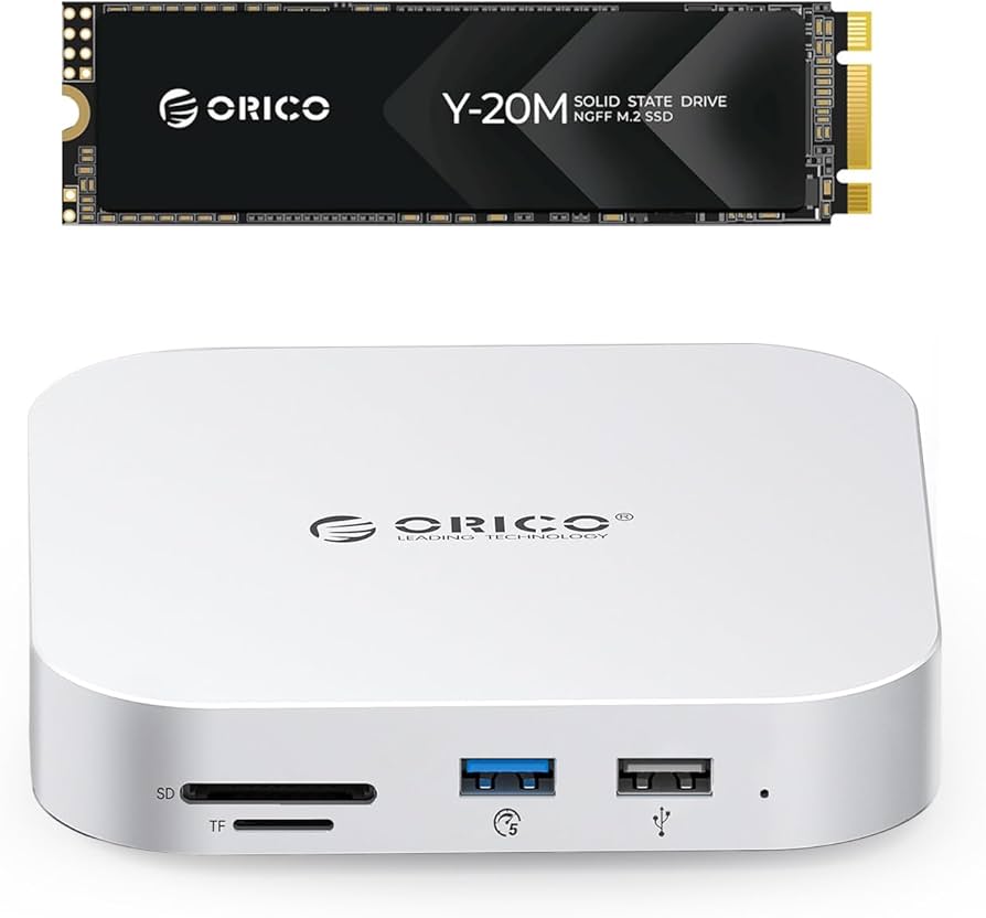 Amazon.com: ORICO MiniLink 5Gbps Mac mini M4 Hub(M410P) + 1TB M.2