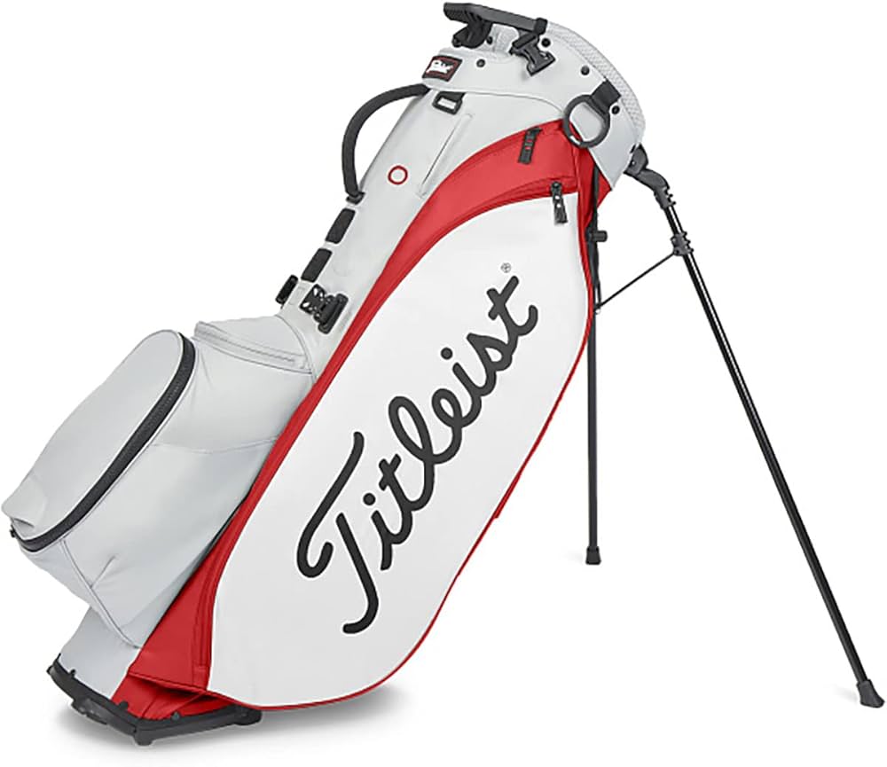 新品 Titleist キャディバッグレッド/ホワイト Titleist キャディ