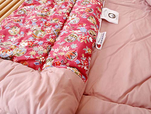 Amazon｜夜着丹前（綿100％） かいまき （日本製） ピンク色｜着る毛布