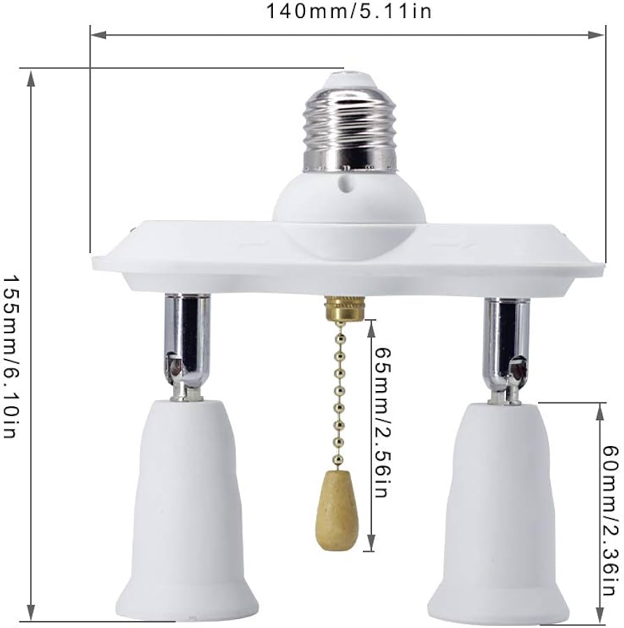 Amazon.co.jp: 億兆堂 2分岐ソケット ペンダントライトソケット E26