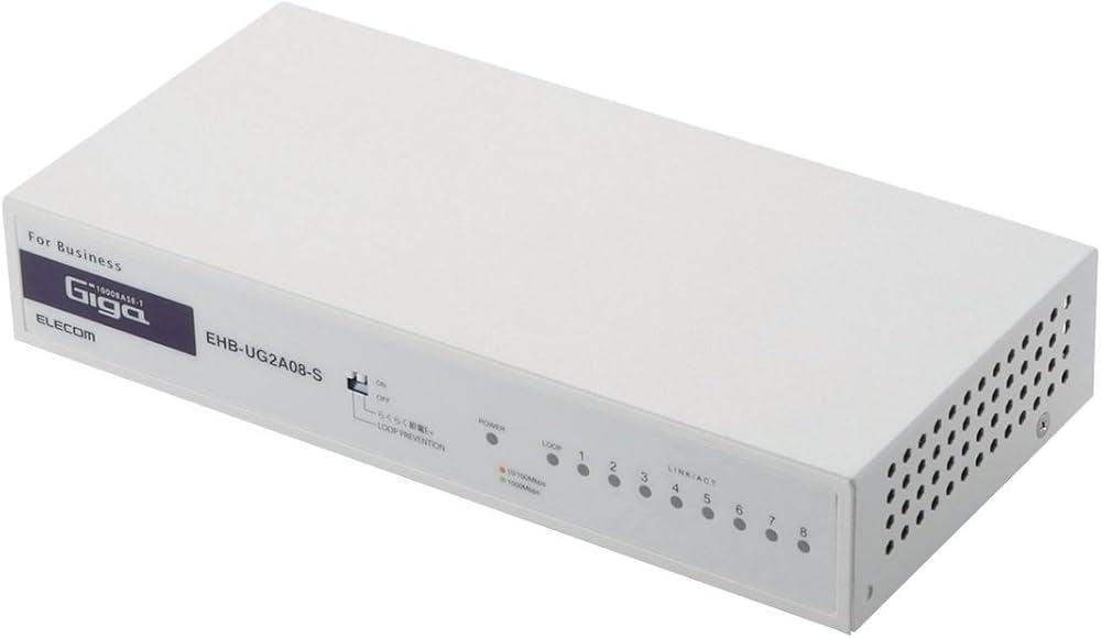 Amazon | エレコム スイッチングハブ ギガビット 8ポート 耐熱50度