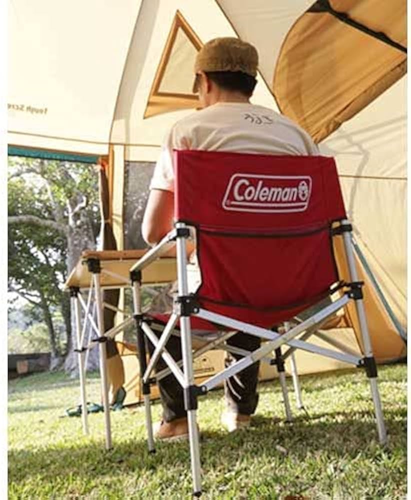 2脚セット）コールマン ツーウェイキャプテンチェア 赤 緑 コールマン