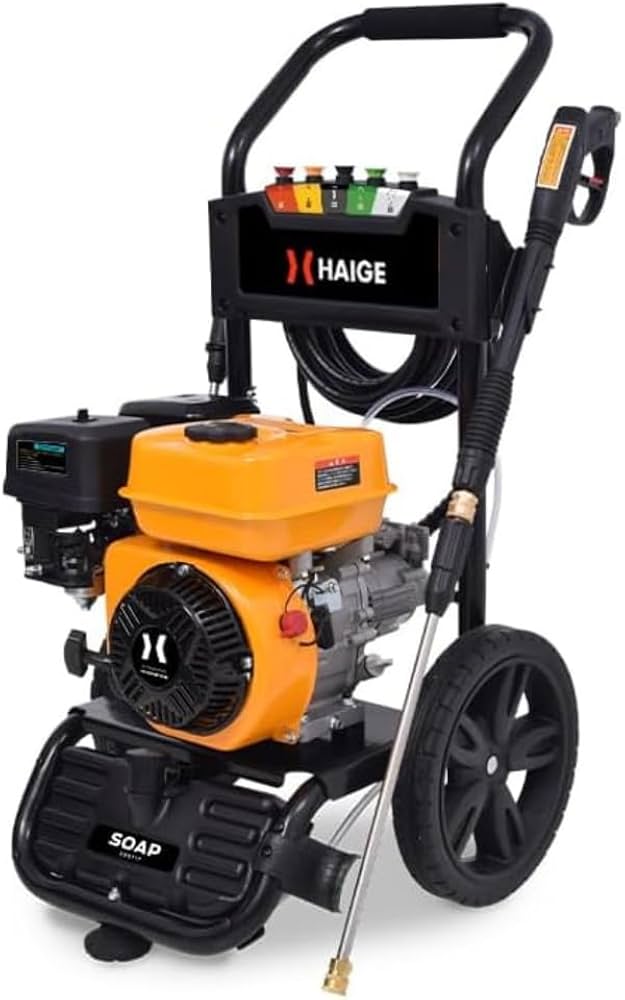Amazon | HAIGE(ハイガー) 高圧洗浄機 エンジン式 21MPa 5つの噴射