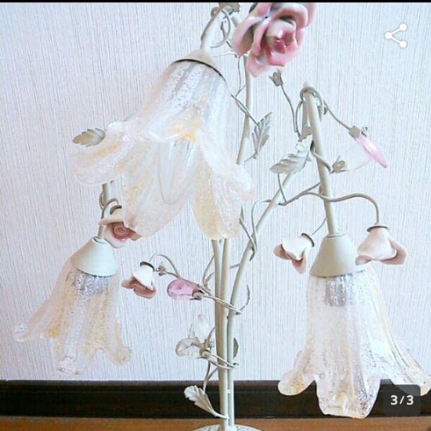 Amazon.co.jp: 薔薇 百合 シャンデリア テーブルランプ ライト