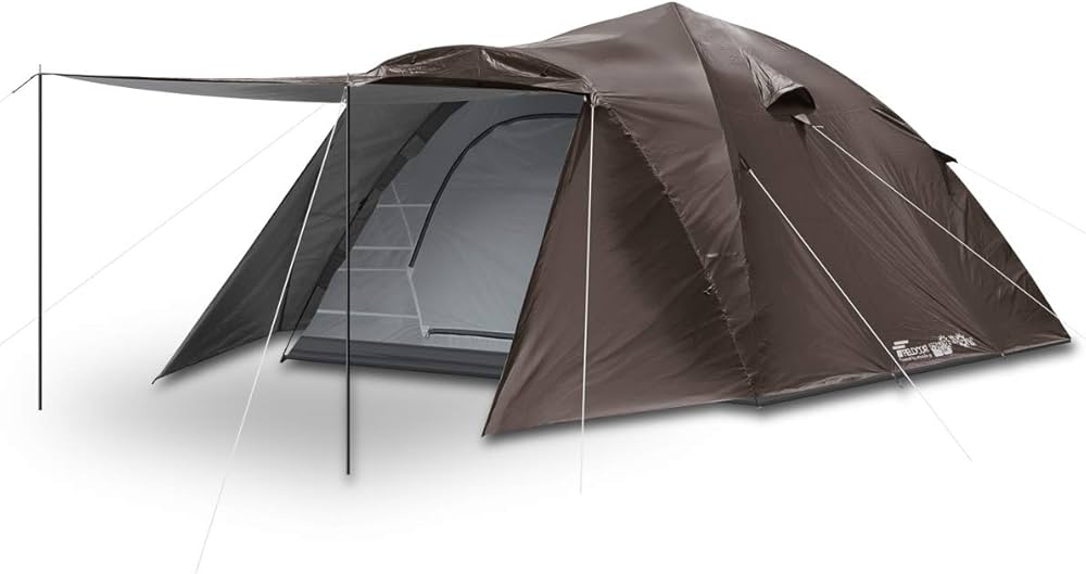 Amazon | FIELDOOR ワンタッチテント300 【ダークブラウン】 大型 4～6