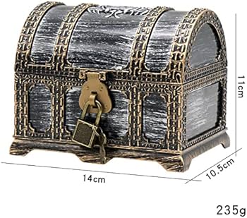 Amazon｜海賊宝箱 宝箱 レトロ 小物入れ 宝石 置物 オブジェ