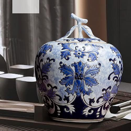 Amazon.co.jp: オブジェ 置物 置き物 飾り 蓋付き飾り壺 大型 陶器