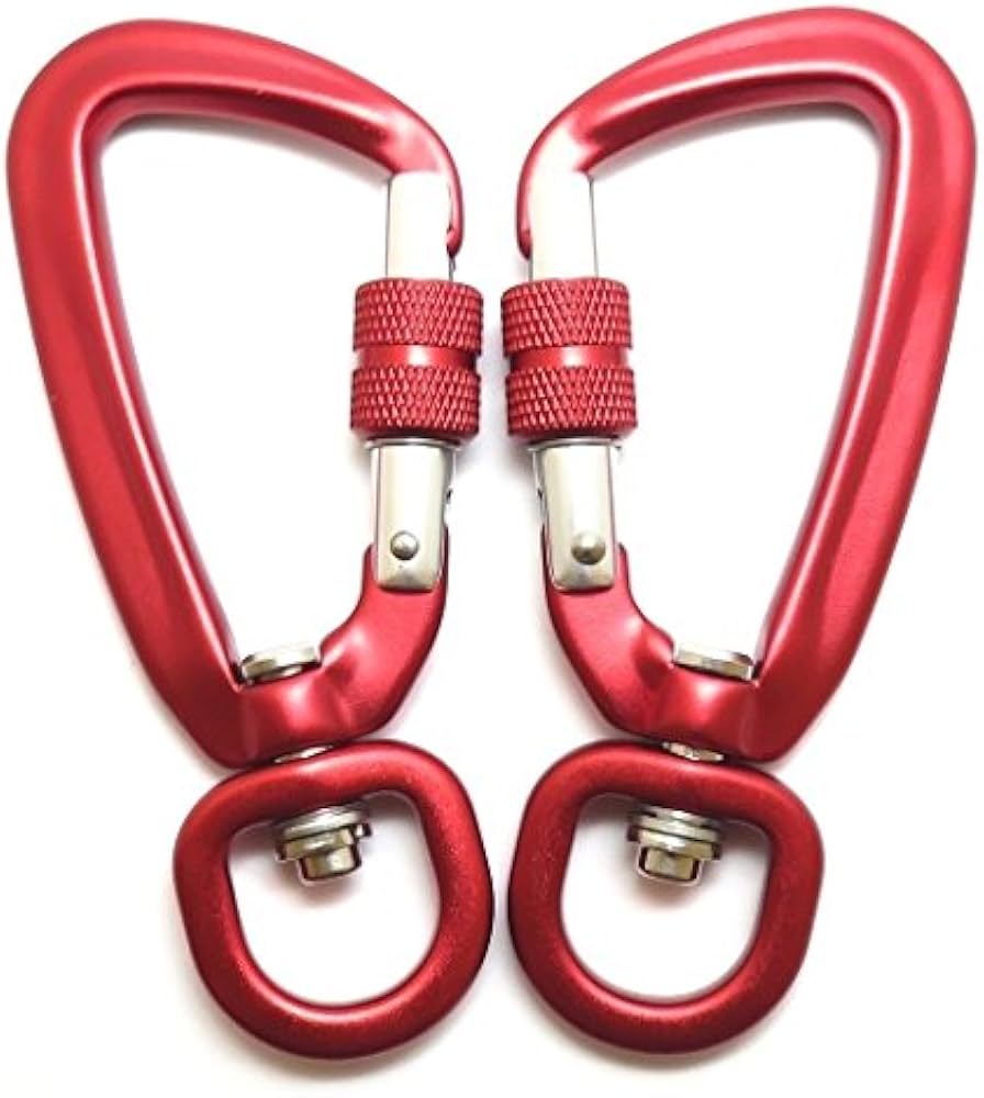 Amazon | FregocS カラビナ スイベル付 ネジロック式 便利な 2個セット