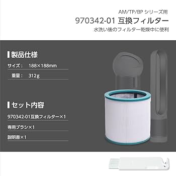 Amazon.co.jp: ダイソン対応 フィルター 空気清浄機 (TP00,TP02,TP03