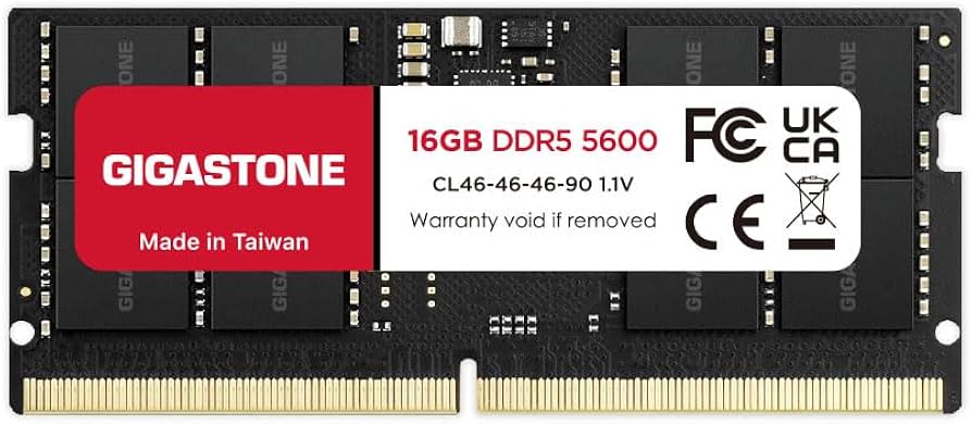 Amazon.co.jp: 【メモリ DDR5】GIGASTONE 16GBx1枚 (16GB Kit) DDR5