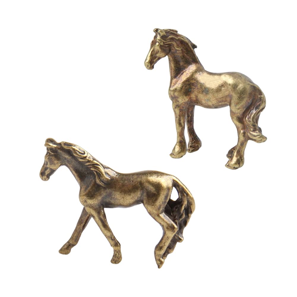 Amazon.com: Ximimark 2 PCS Antique Bronze Horse Statue Desk