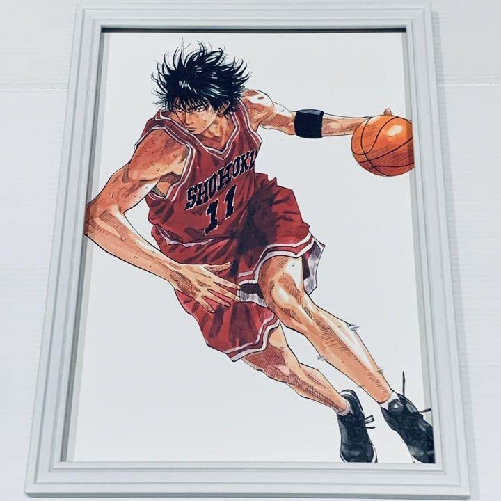 Amazon.co.jp: スラムダンク イラスト 額装 ⑨ 流川楓 SLAM DUNK 井上