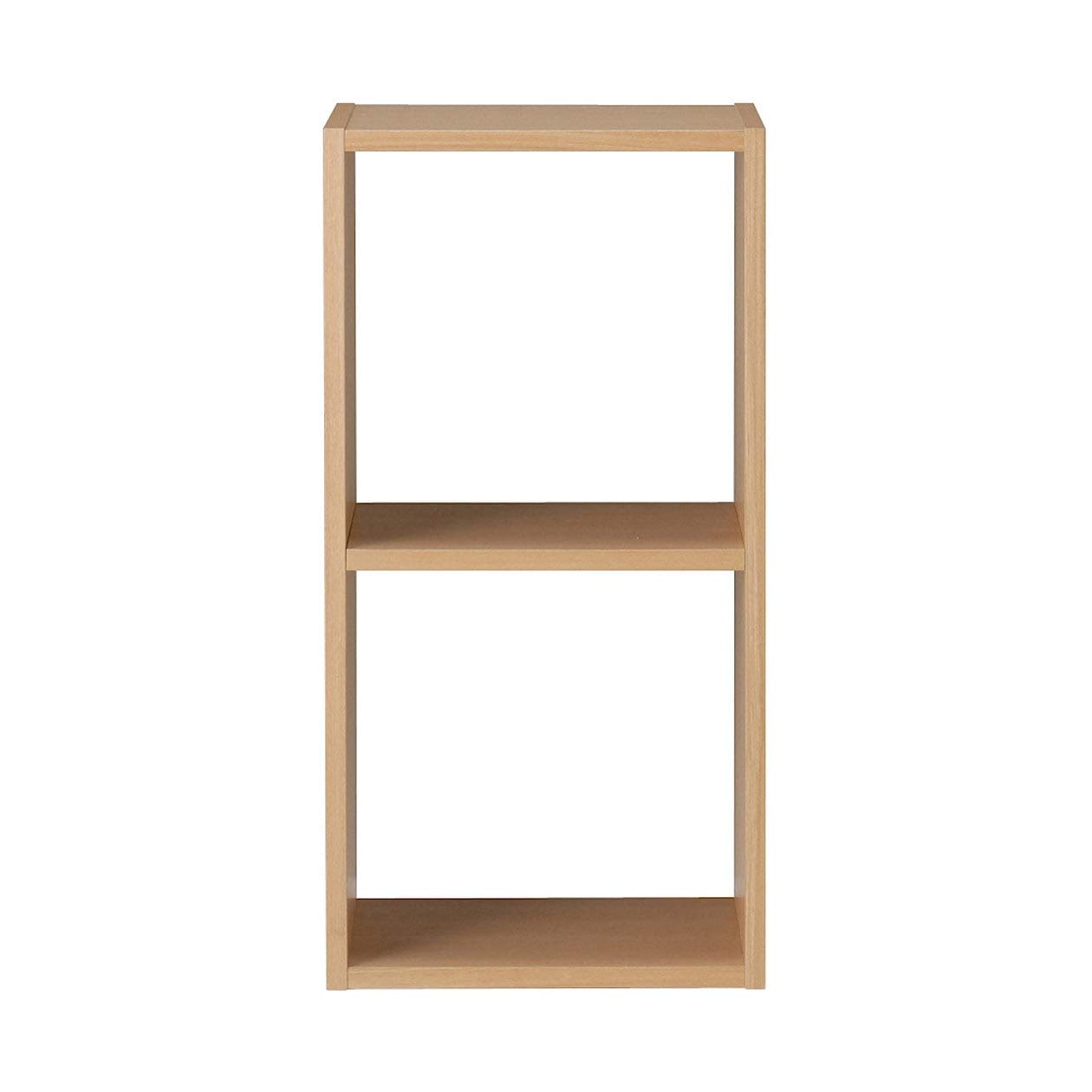 Amazon｜無印良品 スタッキングシェルフ・2段+追加2段 オーク材