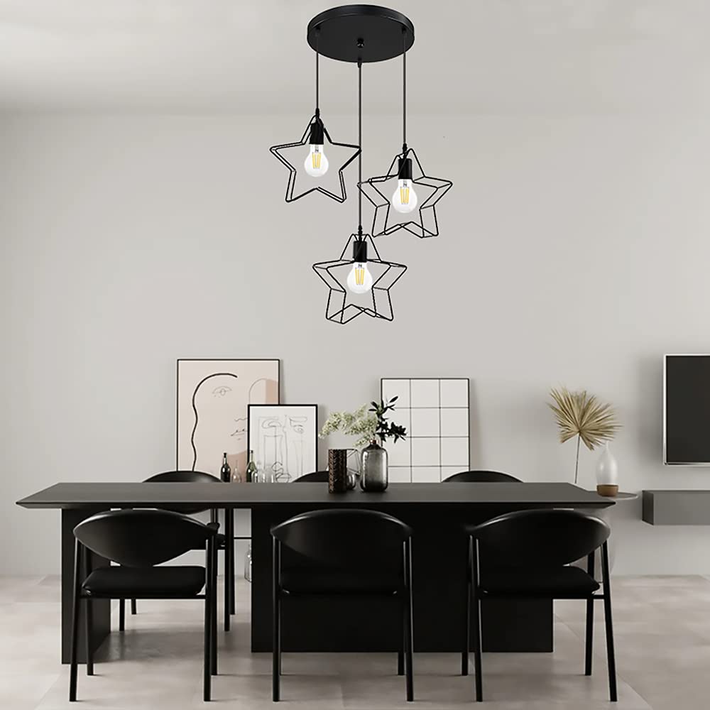 Amazon.co.jp : ペンダントライト3灯 シーリングライト星型3灯