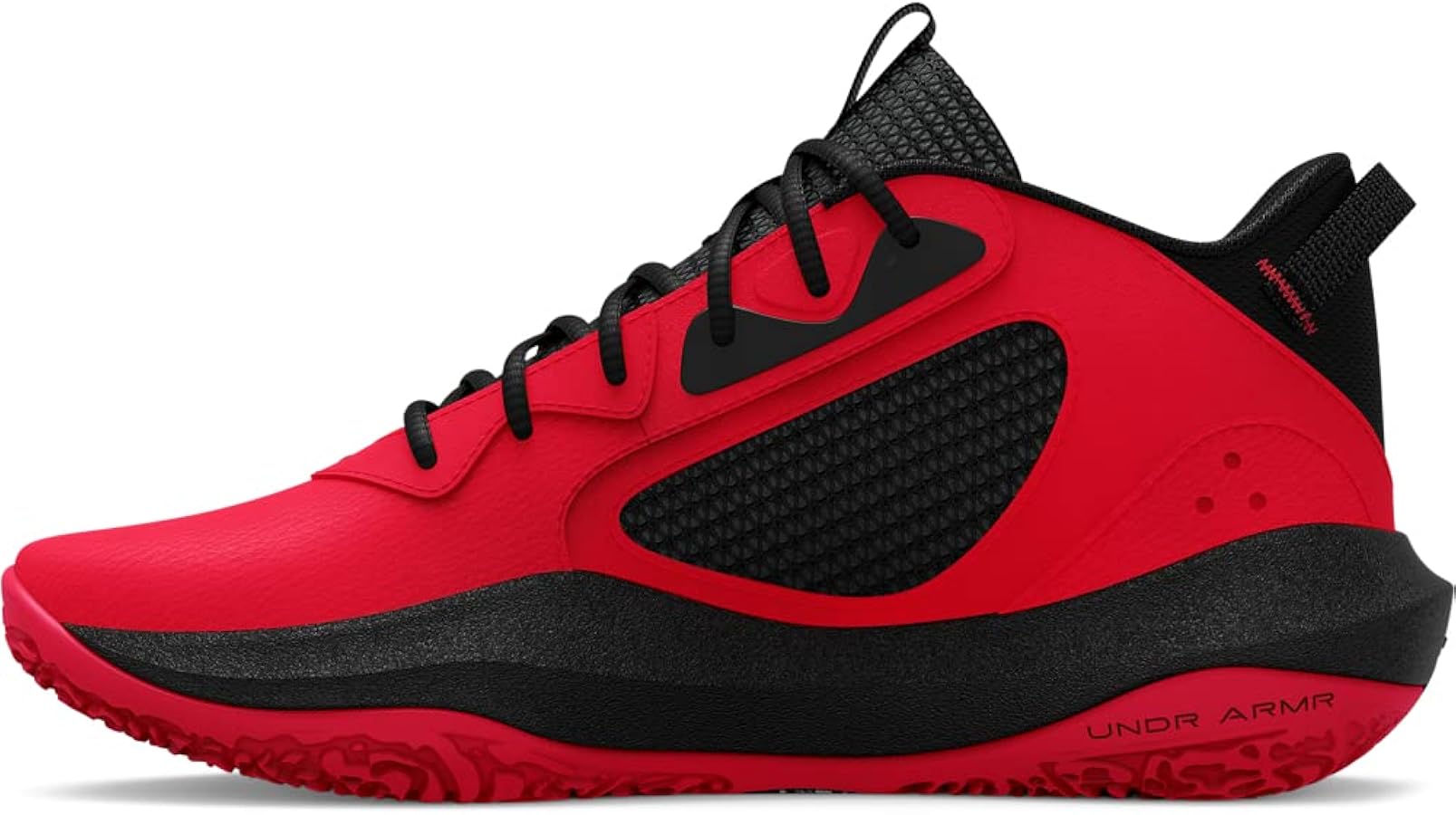 Under Armour Grade School Lockdown 6 Basketball Shoe, (600) Red
