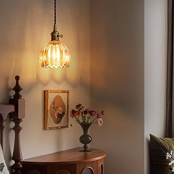 Amazon.co.jp : Cerdeco ガラス製ランプシェード ぺンダントライト